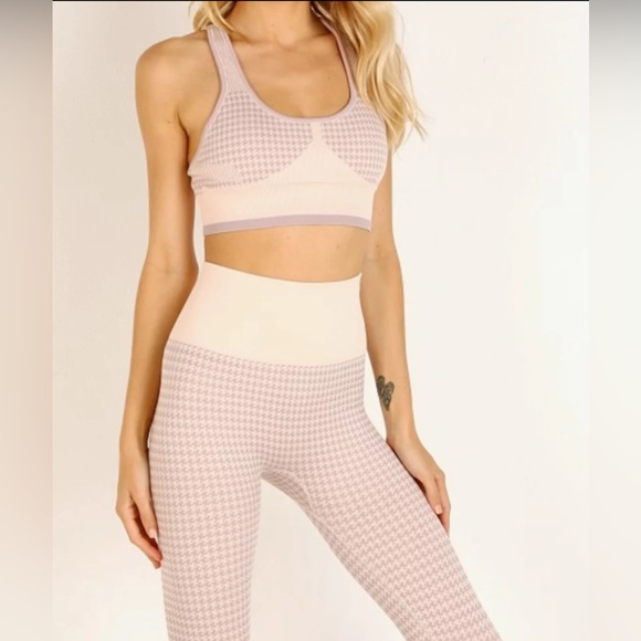 Varley Perkins Seamless Houndstooth athleisure SET xxs/xs - Picture 2 of 10